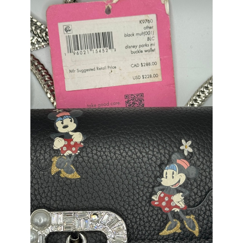Disney Parks Kate Spade Mickey Mouse Buckle‎ Wallet Crossbody Bag - Picture 9 of 9